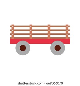 farm carriage isolated icon