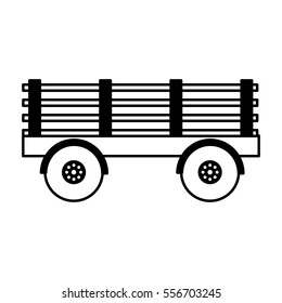 farm carriage isolated icon vector illustration design