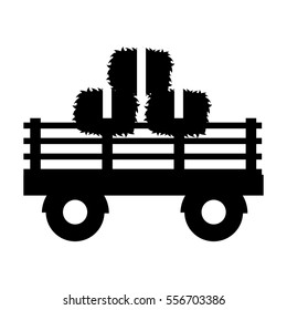 farm carriage isolated icon vector illustration design
