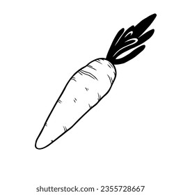 Farm Carrot Icon, True Black Icon