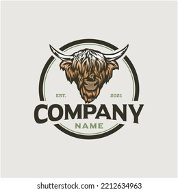 Farm cattle company logo design