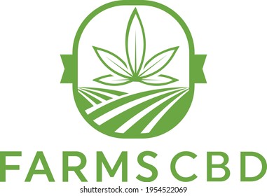 Diseño de logotipo vectorial único CBD de granja