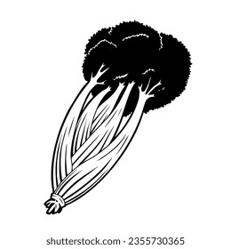 Farm Celery Icon, True Black Icon