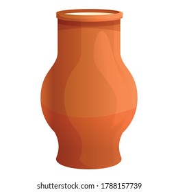 Farm ceramic milk jug icon. Cartoon of farm ceramic milk jug vector icon for web design isolated on white background