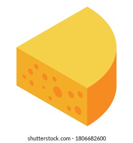 Bauernkäse-Symbol Isometrisch zum Bauernkäse, Vektorsymbol für Webdesign einzeln auf weißem Hintergrund