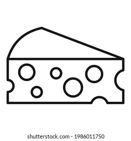 Farm cheese icon. Outline Farm cheese vector icon for web design isolated on white background
