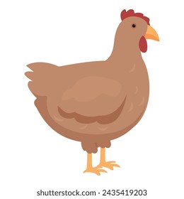 Farm chicken icon cartoon vector. Bird animal. Stable hen production