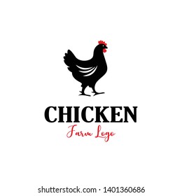 Farm chicken rooster logo icon vector