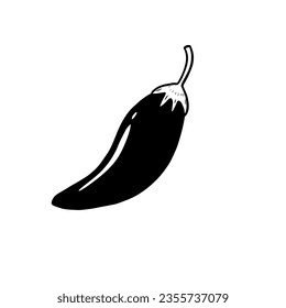 Farm Chilli Icon, True Black Icon