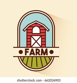 farm circle background flat