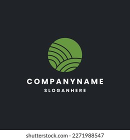 Farm circle logo template vector illustration design