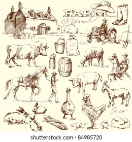 farm collection - hand drawn set