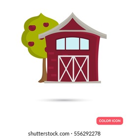 Farm color flat icon for web and mobile design