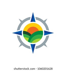 Farm Compass Logo Icon Design