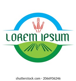 Farm concept design with Ear of Grain