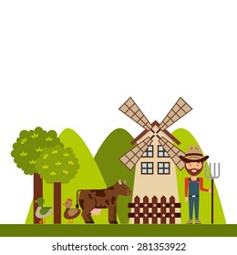 farm concept design, vector illustration eps10 graphic 