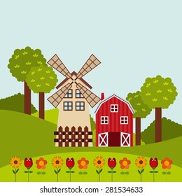 farm concept design, vector illustration eps10 graphic 