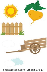 Concepto de granja con diseño de iconos, Ilustración vectorial 10 eps gráfico.