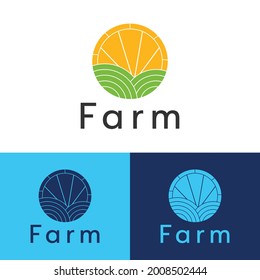 Farm concept logo, Farm logo vector template, and farm logo design