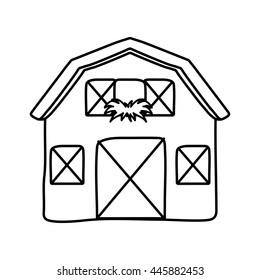 Farm concept represented by building icon. isolated and flat illustration 