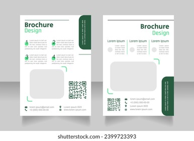 Diseño del folleto de información de contacto de la granja. Conjunto de plantillas con espacio de copia para texto. Recopilación de informes corporativos prefabricados. Editable 2 páginas de papel