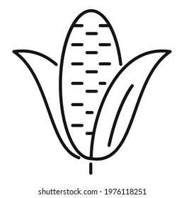 Farm corn icon. Outline farm corn vector icon for web design isolated on white background