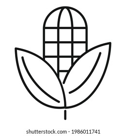 Farm corn icon. Outline Farm corn vector icon for web design isolated on white background