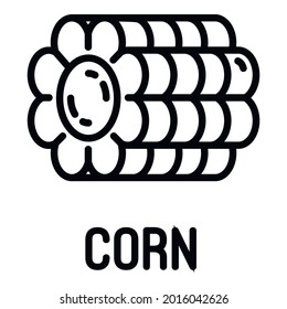 Farm corn icon. Outline farm corn vector icon for web design isolated on white background