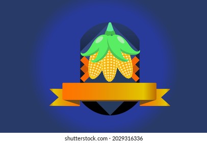 The farm corn.Farm corn concep logo.Lable for natural farm product.