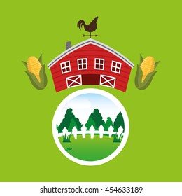 farm countryside weather vane isolated, vector illustration