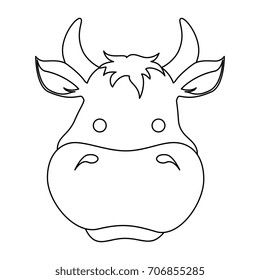farm cow isolated icon