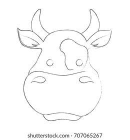 farm cow isolated icon