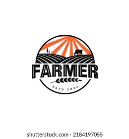 farm and cow logo, icon and vector