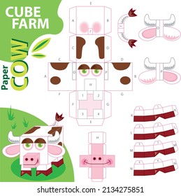 Farm Cow Paper Toy Cut