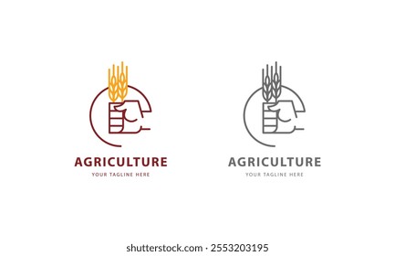 Diseño de logotipo de concepto creativo de granja. Ilustración vectorial. Plantilla creativa del diseño del logotipo.