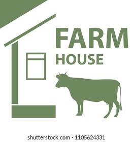 Farm, dairy farm. Flat design, vector illustration, vector.
