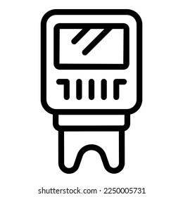 Agrardatensymbol, Umrissvektor. Tablettensystem. Sensoranlage