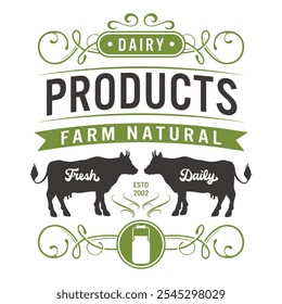 A farm dedicated to providing natural dairy products, showcases fresh items available daily, emphasizing quality and freshness.