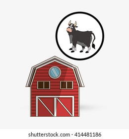 Farm design. animal icon. nature concept, vector illustration