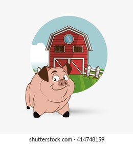 Farm design. animal icon. nature concept, vector illustration
