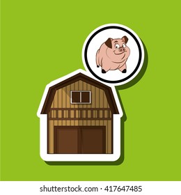 Farm design. animal icon. nature concept, vector illustration