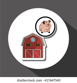 Farm design. animal icon. nature concept, vector illustration