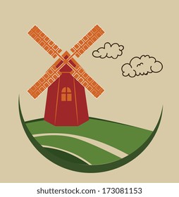 farm design over   beige  background vector illustration  