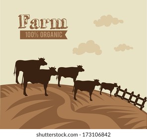 farm design over  beige  background vector illustration