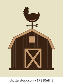 farm design over   beige  background vector illustration