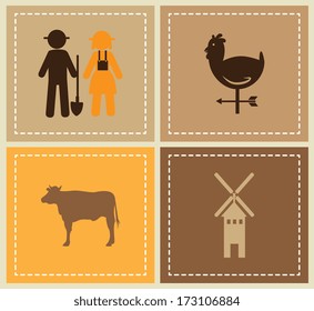 farm design over  beige  background vector illustration