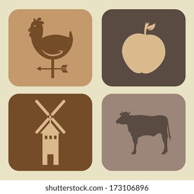 farm design over beige   background vector illustration