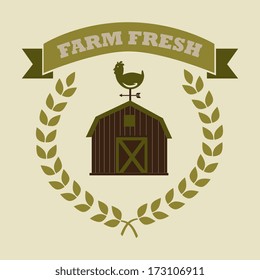 farm design over beige   background vector illustration