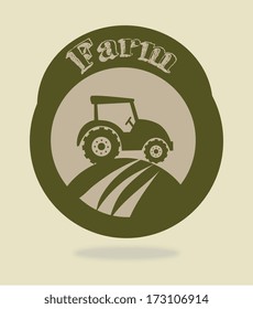 farm design over   beige  background vector illustration