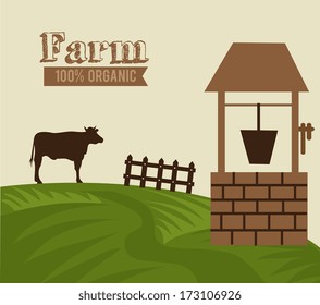 farm design over  beige  background vector illustration